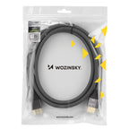 Wozinsky HDMI 2.1 laidas 8K 60 Hz 48 Gbps / 4K 120 Hz / 2K 144 Hz 1 m sidabrinis (WHDMI-10) -- Video Cables