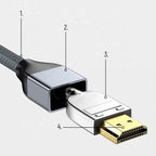 Wozinsky HDMI 2.1 laidas 8K 60 Hz 48 Gbps / 4K 120 Hz / 2K 144 Hz 1 m sidabrinis (WHDMI-10) -- Video Cables