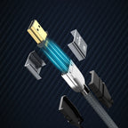 Wozinsky HDMI 2.1 laidas 8K 60 Hz 48 Gbps / 4K 120 Hz / 2K 144 Hz 1 m sidabrinis (WHDMI-10) -- Video Cables