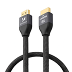 Wozinsky HDMI 2.1 laidas 8K 60 Hz 48 Gbps / 4K 120 Hz / 2K 144 Hz 1 m sidabrinis (WHDMI-10) -- Video Cables