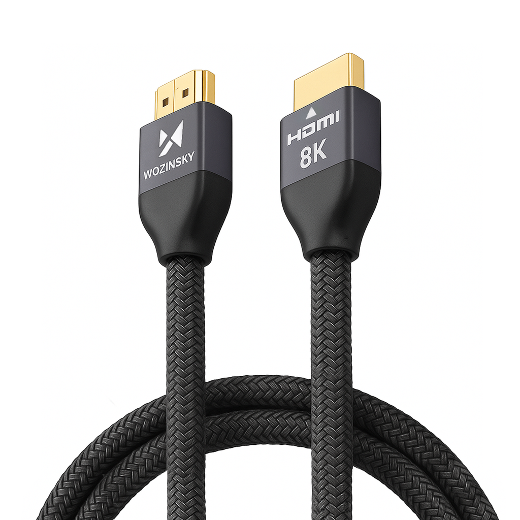 Wozinsky HDMI 2.1 laidas 8K 60 Hz 48 Gbps / 4K 120 Hz / 2K 144 Hz 2 m sidabrinis (WHDMI-20) -- Video Cables