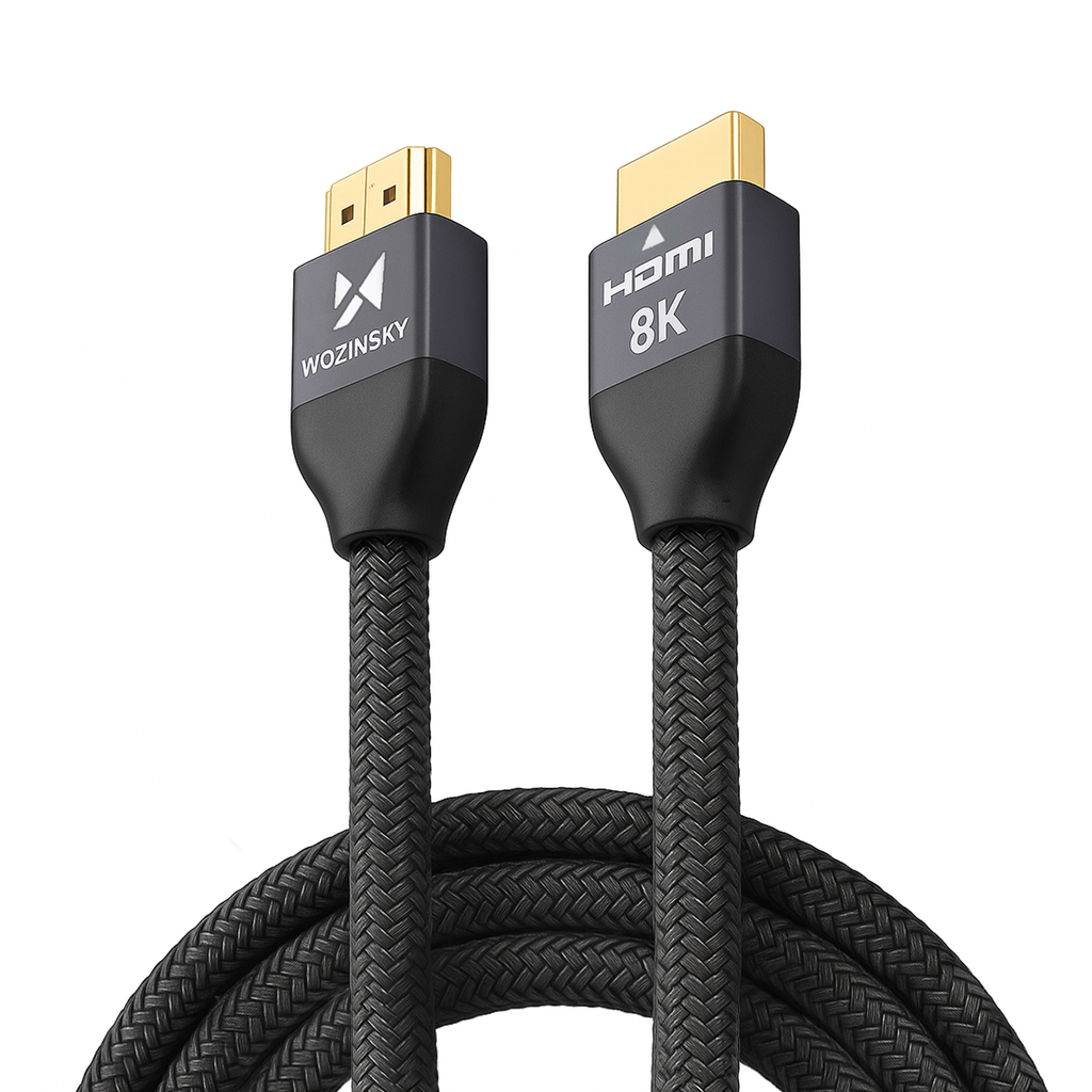 Wozinsky HDMI 2.1 kabelis 8K 60 Hz 48 Gbps / 4K 120 Hz / 2K 144 Hz 3 m sidabrinis (WHDMI-30) -- Video Cables