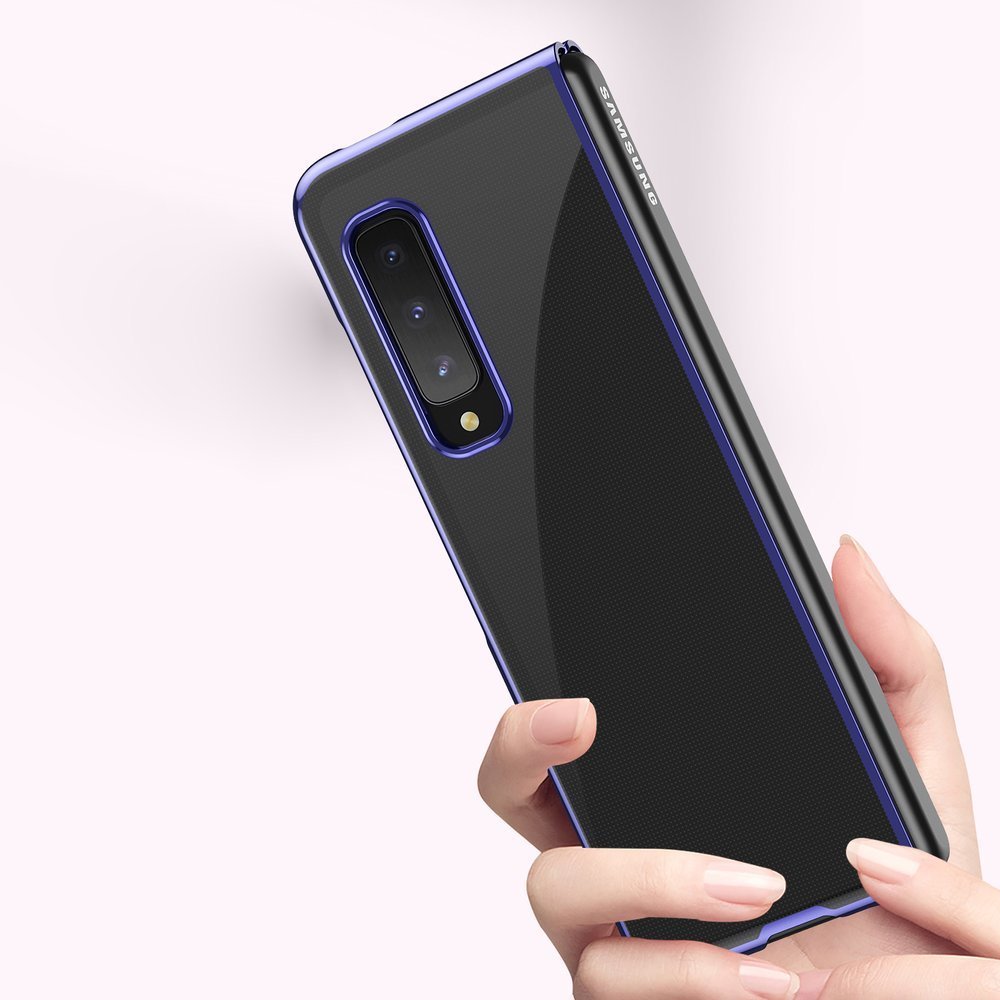 Plonas skaidrus dėklas Samsung Galaxy Fold – mėlynas -- Samsung Galaxy Fold