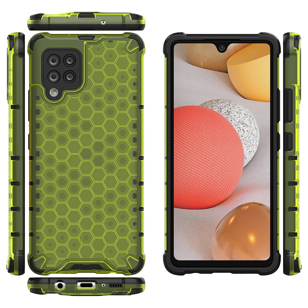 Apsauginis „Honeycomb“ dėklas Samsung Galaxy A42 5G – žalias -- Samsung Galaxy A42