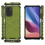 Apsauginis korio rašto dėklas Xiaomi Redmi K40 / Poco F3 – žalias -- Xiaomi Redmi K40 Pro+