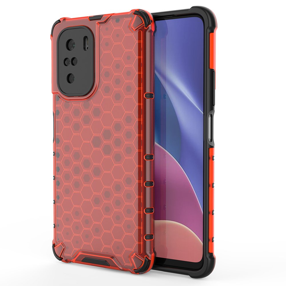 Korio rašto dėklas Xiaomi Redmi K40 Pro+/K40/Poco F3 – raudonas -- Xiaomi Redmi K40 Pro+