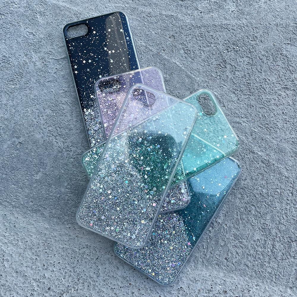 Wozinsky Star Glitter dėklas Xiaomi Redmi Note 9T 5G – skaidrus -- Xiaomi Redmi Note 9T