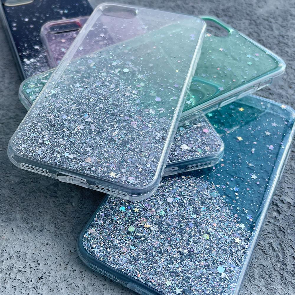 Wozinsky Star Glitter dėklas Xiaomi Redmi Note 9T 5G – skaidrus -- Xiaomi Redmi Note 9T