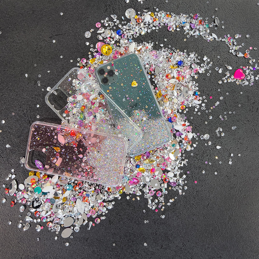 Wozinsky Star Glitter dėklas Xiaomi Redmi Note 9T 5G – skaidrus -- Xiaomi Redmi Note 9T