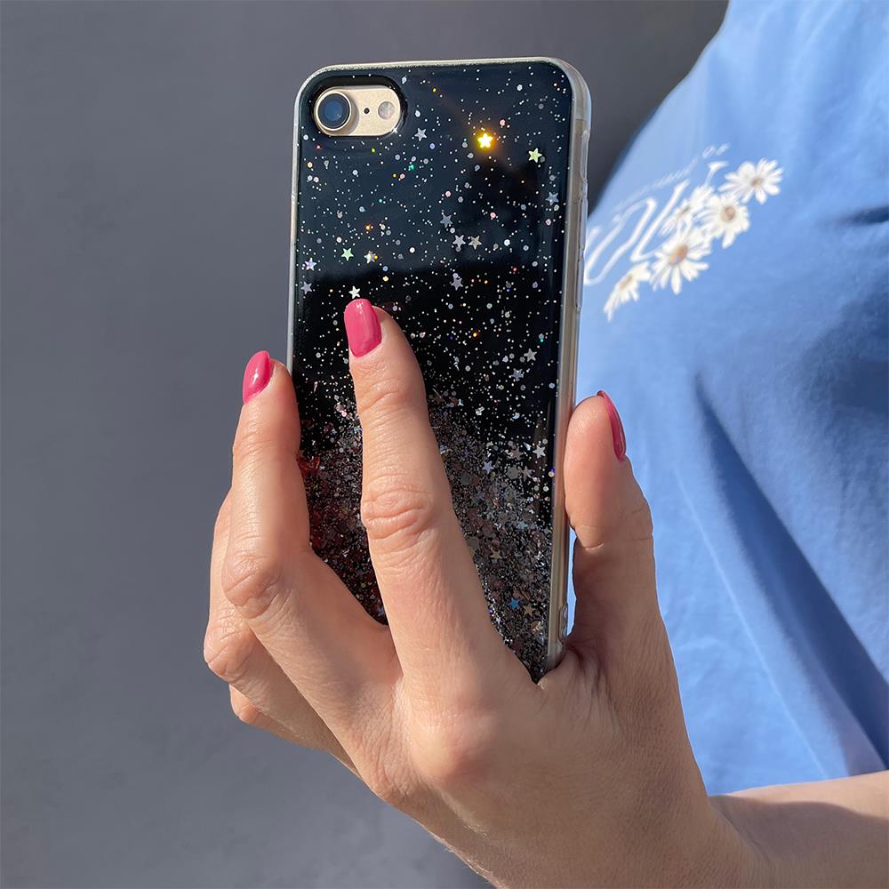 Wozinsky Star Glitter dėklas Redmi Note 9T 5G – juodas -- Xiaomi Redmi Note 9T