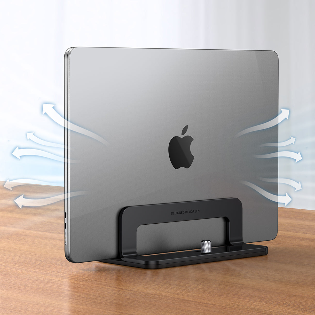 Ugreen aliuminio vertikalus stovas MacBook nešiojamajam kompiuteriui planšetei sidabrinis (20471 LP258) -- MacBook