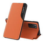 Eco Leather View dėklas Xiaomi Redmi K40 / Poco F3 – oranžinis -- Xiaomi Redmi K40 Pro+