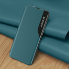 Eco Leather View dėklas Xiaomi Redmi K40 / Poco F3 – oranžinis -- Xiaomi Redmi K40 Pro+