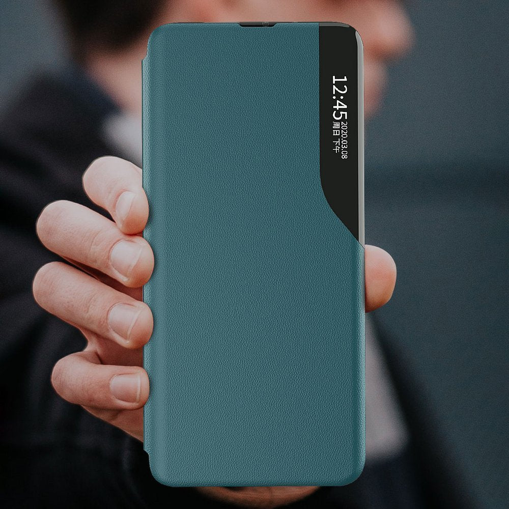 Eco Leather View dėklas Xiaomi Redmi K40 / Poco F3 – raudonas -- Xiaomi Redmi K40 Pro+