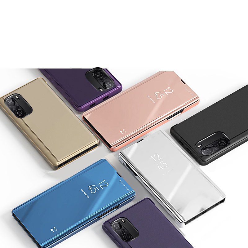 Clear View dėklas Xiaomi Redmi K40/Poco F3 – rožinis -- Xiaomi Redmi K40