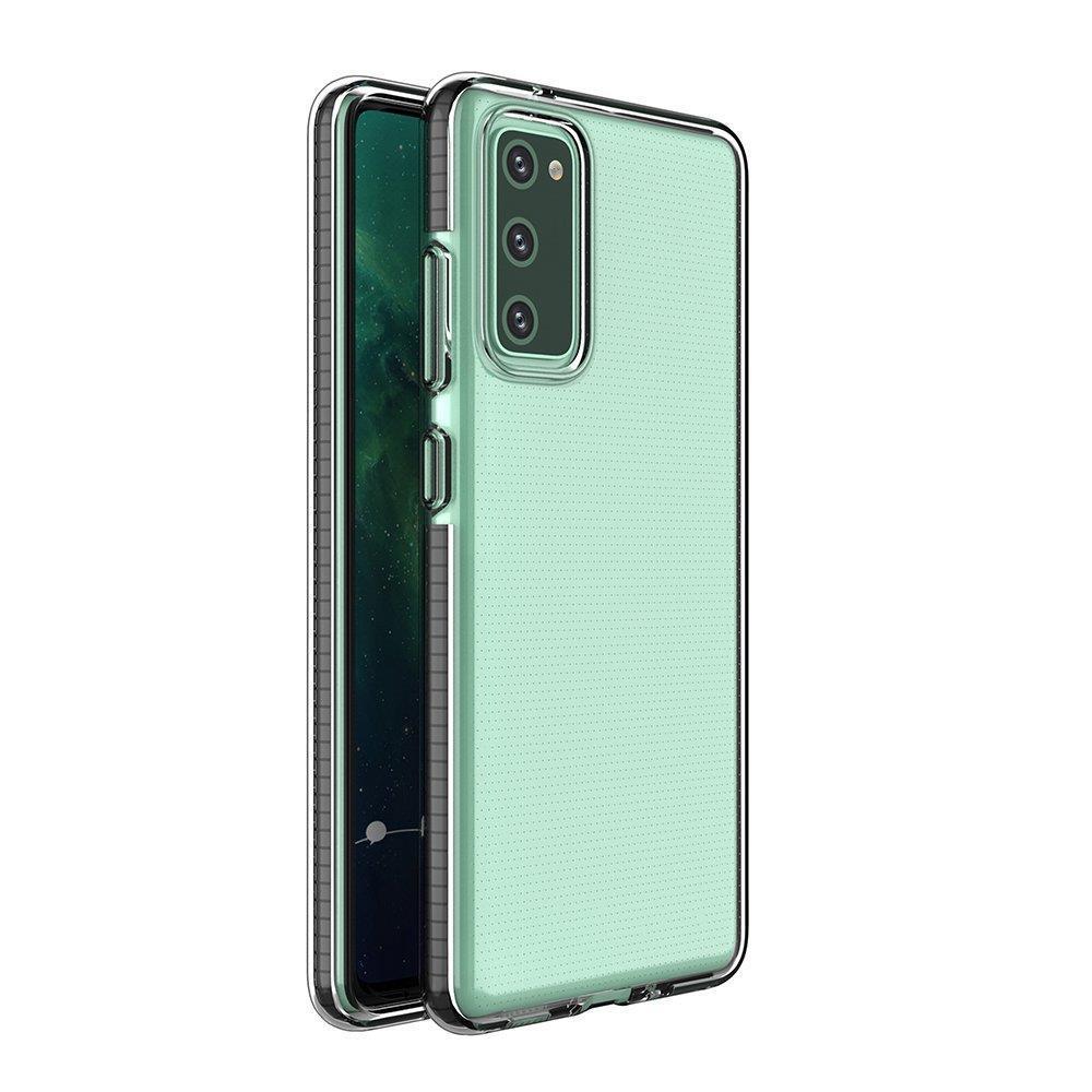 Skaidrus TPU dėklas Samsung Galaxy A02s – juodas -- Samsung Galaxy A02s