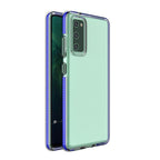 Skaidrus TPU dėklas Samsung Galaxy A72 4G – mėlynas -- Samsung Galaxy A72