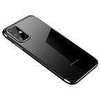Skaidrus itin plonas TPU dėklas Samsung Galaxy A72 4G – juodas -- Samsung Galaxy A72
