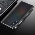 Skaidrus itin plonas TPU dėklas Samsung Galaxy A72 4G – juodas -- Samsung Galaxy A72