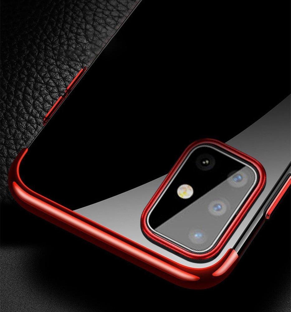 Skaidrus itin plonas TPU dėklas Samsung Galaxy A72 4G – juodas -- Samsung Galaxy A72
