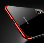 Skaidrus itin plonas TPU dėklas Samsung Galaxy A72 4G – juodas -- Samsung Galaxy A72