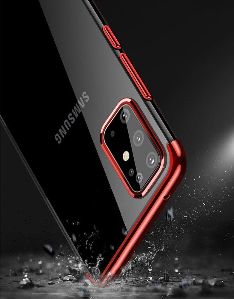 Skaidrus itin plonas TPU dėklas Samsung Galaxy A72 4G – juodas -- Samsung Galaxy A72