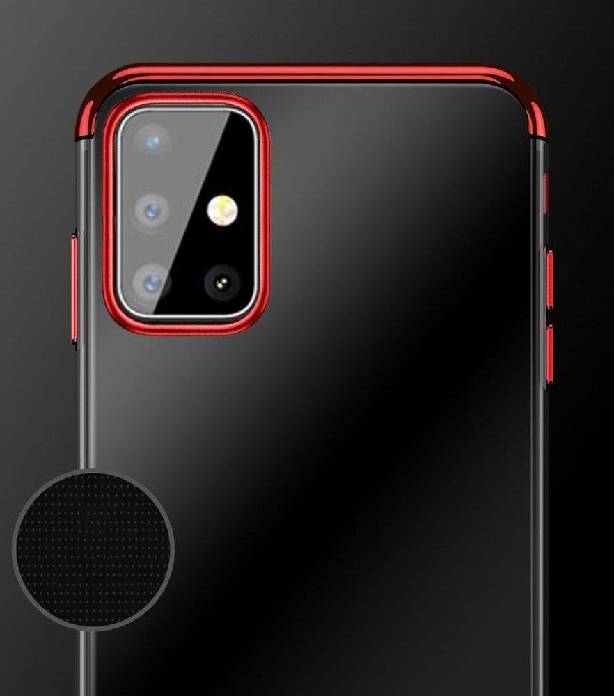 Skaidrus 0,3 mm TPU dėklas Samsung Galaxy A72 4G – mėlynas -- Samsung Galaxy A72