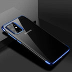Skaidrus 0,3 mm TPU dėklas Samsung Galaxy A72 4G – mėlynas -- Samsung Galaxy A72
