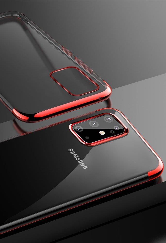 Skaidrus 0,3 mm TPU dėklas Samsung Galaxy A72 4G – mėlynas -- Samsung Galaxy A72