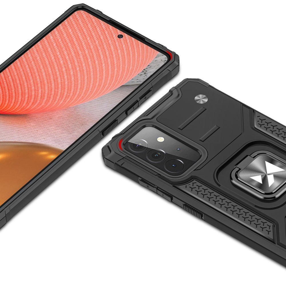 Wozinsky Ring Armor dėklas Samsung Galaxy A72 4G – rožinis Antrasis paveikslėlis