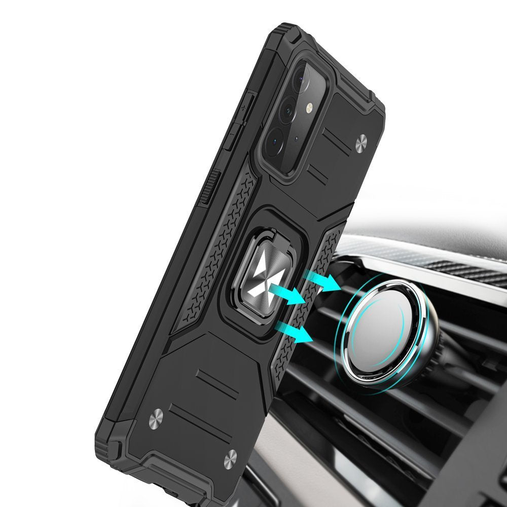 Wozinsky Ring Armor dėklas Samsung Galaxy A72 4G – mėlynas -- Samsung Galaxy A72