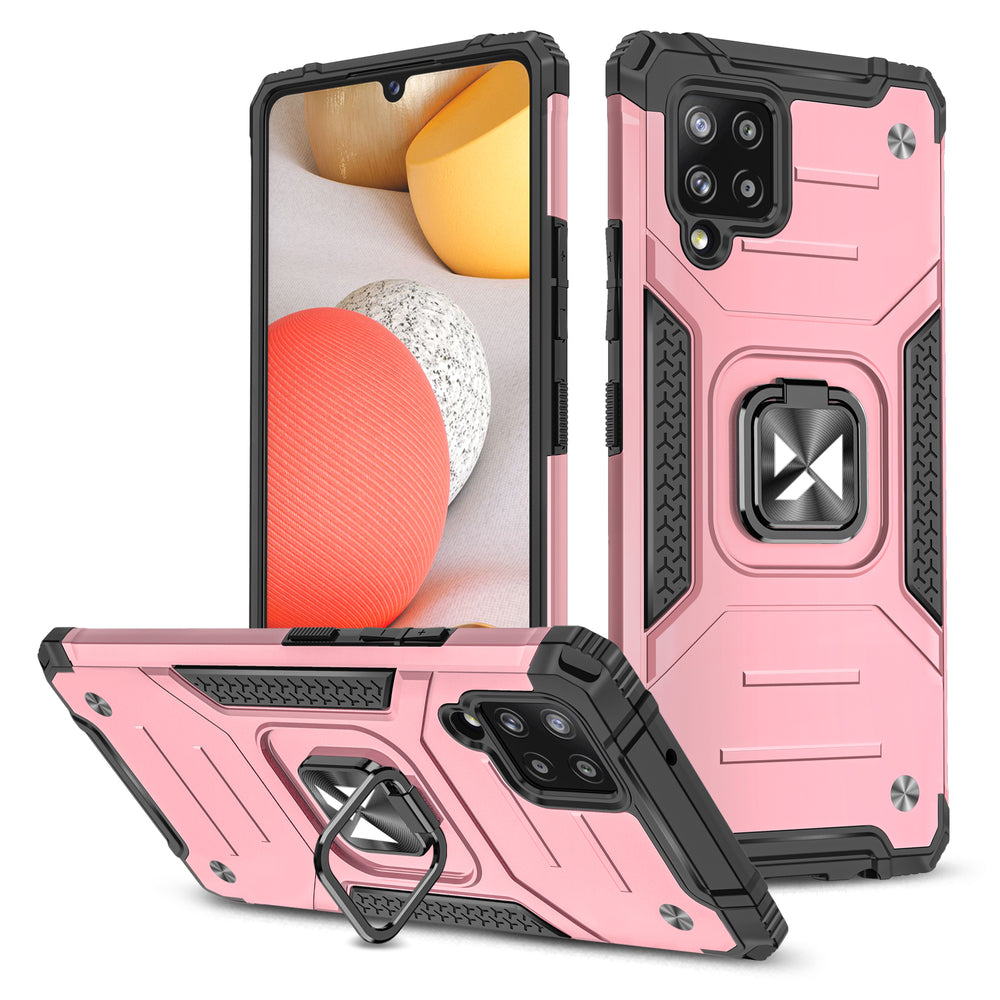 Wozinsky Ring Armor dėklas Samsung Galaxy A42 5G – rožinis -- Samsung Galaxy A42