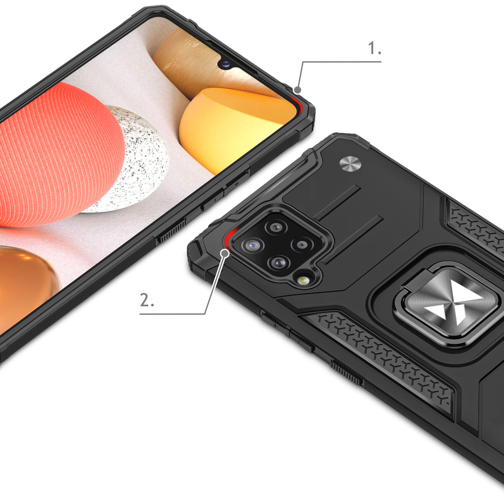 Wozinsky Ring Armor dėklas Samsung Galaxy A42 5G – rožinis -- Samsung Galaxy A42