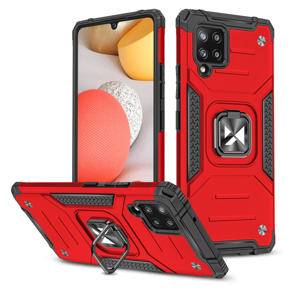 Wozinsky Ring Armor dėklas Samsung Galaxy A42 5G – raudonas -- Samsung Galaxy A42