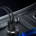 Joyroom greitas automobilinis įkroviklis USB Type C / USB 45W 5A Power Delivery Quick Charge 3.0 AFC SCP pilkas (C-A35)