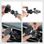 Joyroom automobilinis magnetinis laikiklis su Qi belaidžiu indukciniu įkrovikliu 15W (MagSafe Compatible for iPhone) juodas (JR-ZS240)