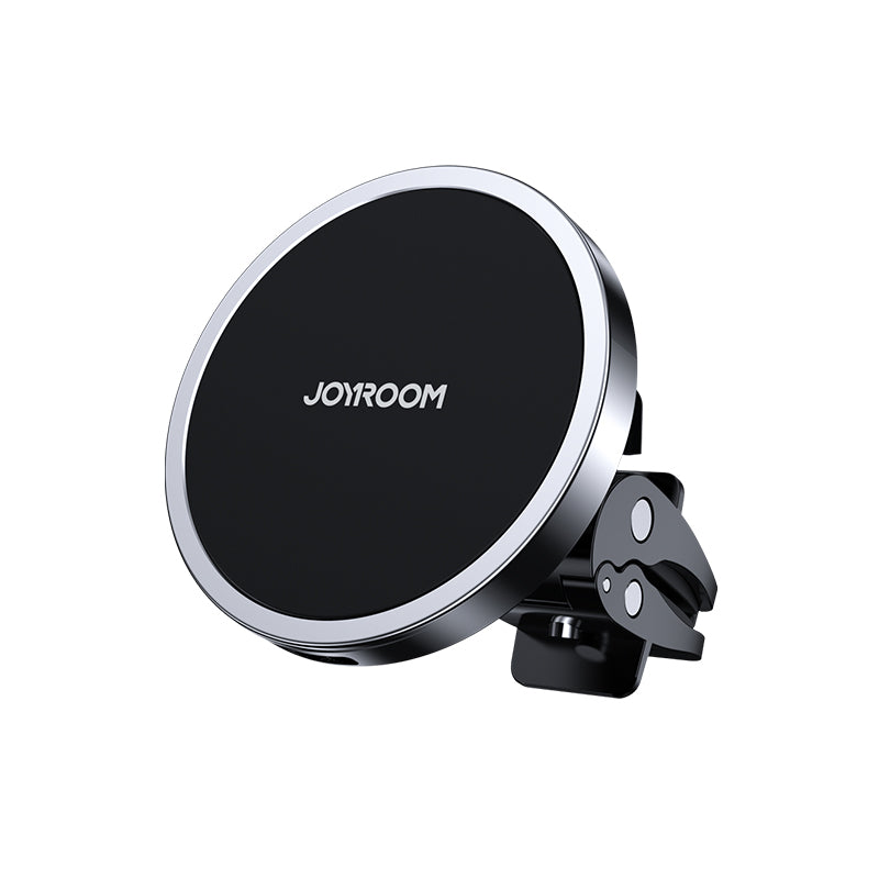 Joyroom automobilinis magnetinis laikiklis su Qi belaidžiu indukciniu įkrovikliu 15W (MagSafe Compatible for iPhone) juodas (JR-ZS240)
