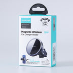 Joyroom automobilinis magnetinis laikiklis su Qi belaidžiu indukciniu įkrovikliu 15W (MagSafe Compatible for iPhone) juodas (JR-ZS240)