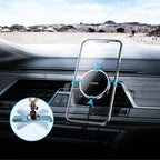 Joyroom automobilinis magnetinis laikiklis su Qi belaidžiu indukciniu įkrovikliu 15W (MagSafe Compatible for iPhone) juodas (JR-ZS240)