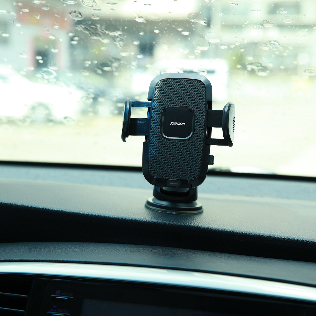 Joyroom automobilinis telefono laikiklis JR-ZS259 su teleskopine ištraukiama ranka prietaisų skydeliui ir priekiniam...