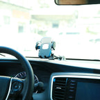 Joyroom automobilinis telefono laikiklis JR-ZS259 su lanksčia ranka prietaisų skydeliui arba priekiniam stiklui, juodas