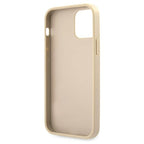 Guess dėklas iPhone 12 Pro Max – auksinis Saffiano -- iPhone 12 Pro Max
