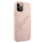 Guess Saffiano Vintage dėklas iPhone 12 Pro Max – rožinis -- iPhone 12 Pro Max