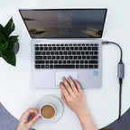 Tinklo adapteris Ugreen RJ45 - USB Type C (1000 Mbps / 1 Gbps) Gigabit Ethernet, pilkas (CM199) -- USB Adapters