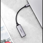 Tinklo adapteris Ugreen RJ45 - USB Type C (1000 Mbps / 1 Gbps) Gigabit Ethernet, pilkas (CM199) -- USB Adapters