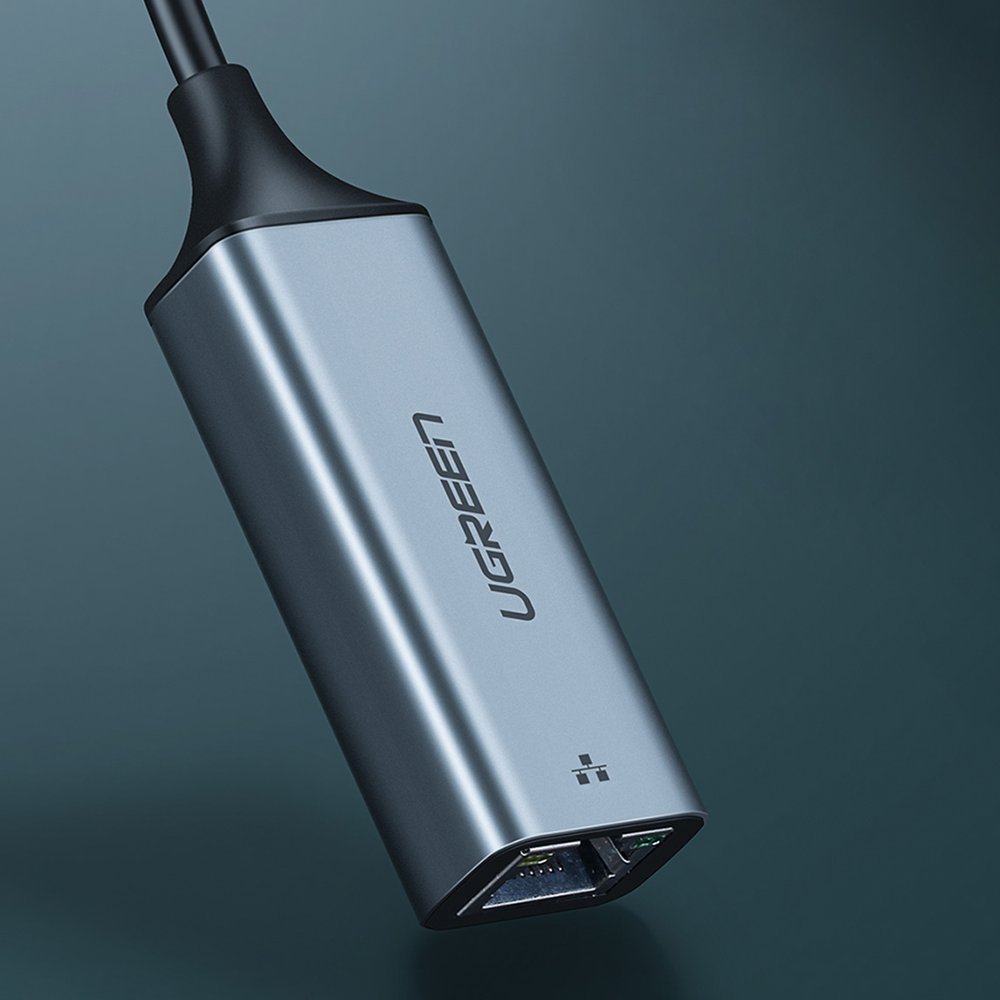 Tinklo adapteris Ugreen RJ45 - USB Type C (1000 Mbps / 1 Gbps) Gigabit Ethernet, pilkas (CM199) -- USB Adapters