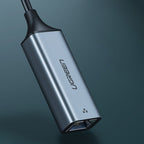 Tinklo adapteris Ugreen RJ45 - USB Type C (1000 Mbps / 1 Gbps) Gigabit Ethernet, pilkas (CM199) -- USB Adapters