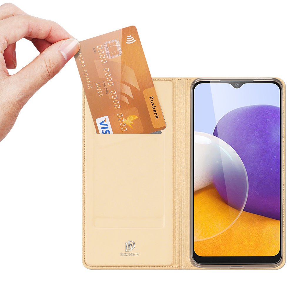 Dux Ducis Skin Pro dėklas Galaxy A22 4G – auksinis -- Samsung Galaxy A22
