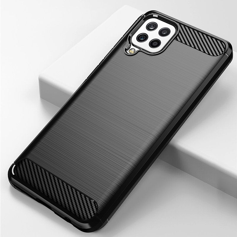 TPU dėklas Samsung Galaxy A22 4G – juodas, Carbon -- Samsung Galaxy A22