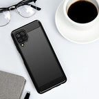 TPU dėklas Samsung Galaxy A22 4G – juodas, Carbon -- Samsung Galaxy A22